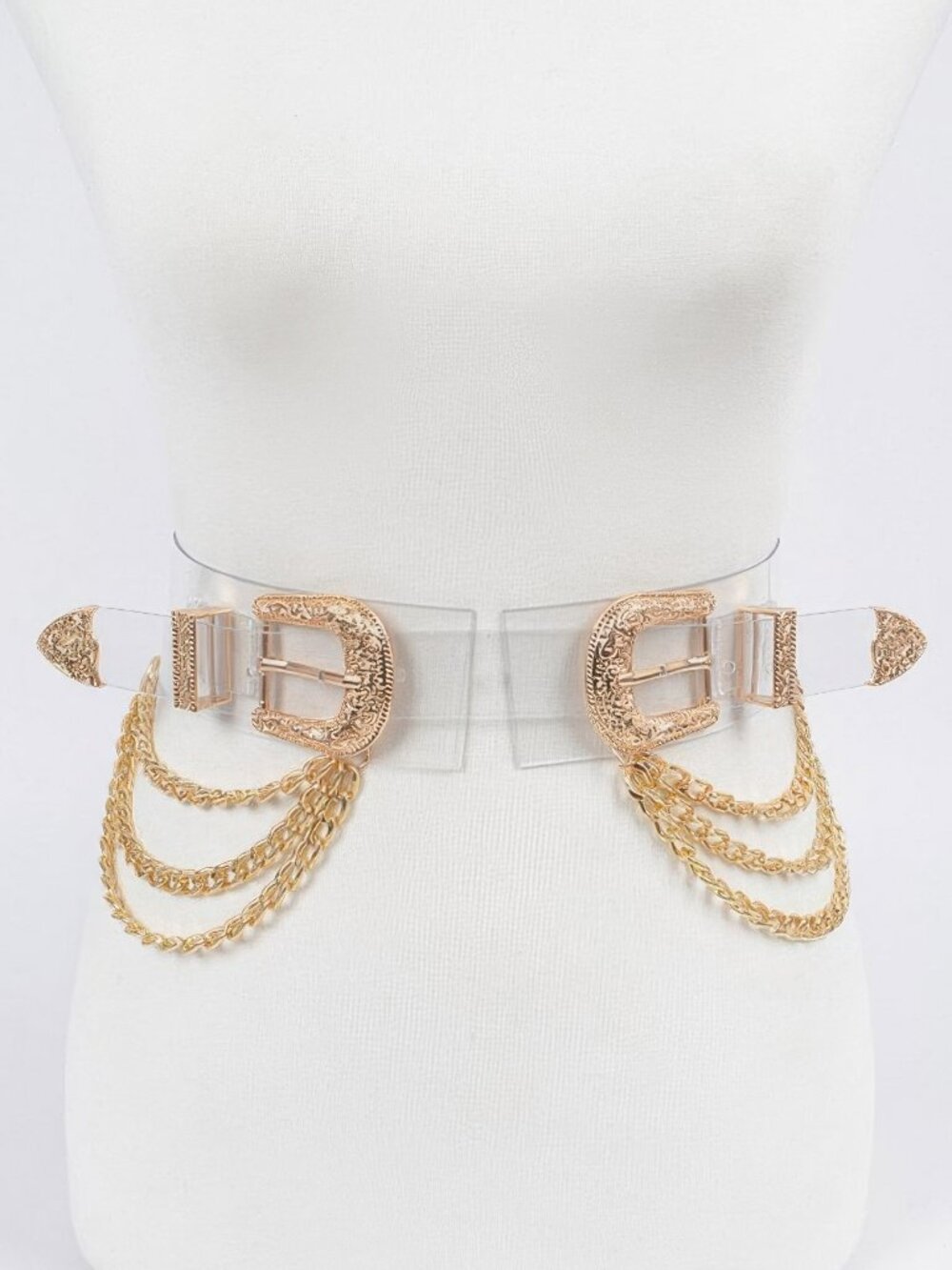 Plus Size Metal Buckle Chain Belt